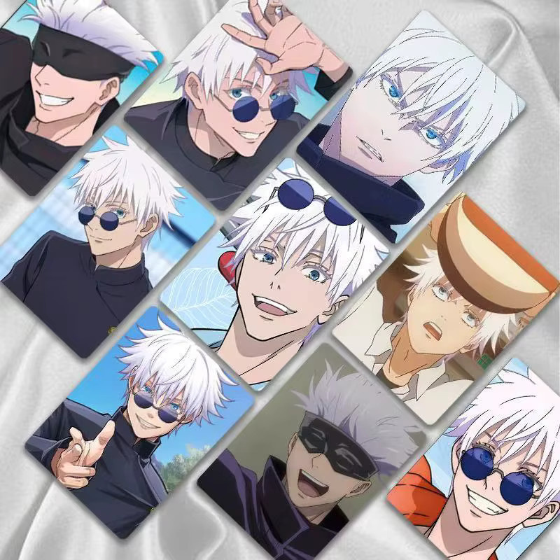 Bandai Jujutsu Kaisen Gojo Satoru Laser-Holografische Lomo-Karten, Sammelpostkarten - Bild 2