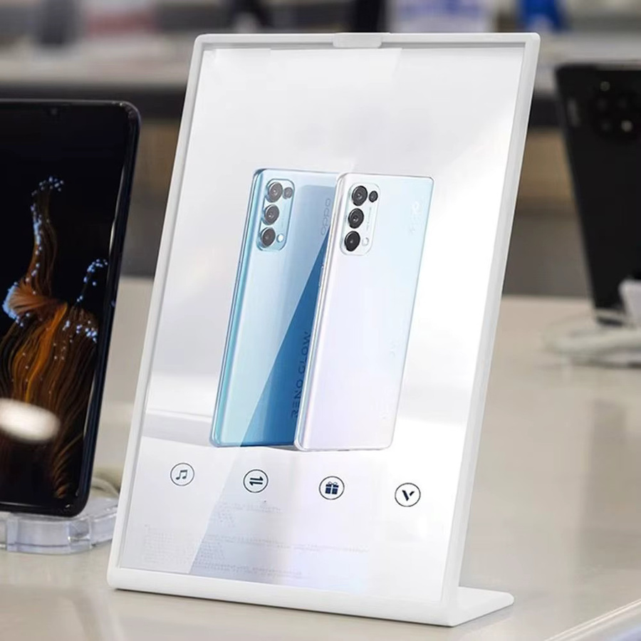 Transparentes Acryl Display Stand für A4 Menüs und Kataloge als Tisch Aufsteller und Foto Rahmen - Bild 3