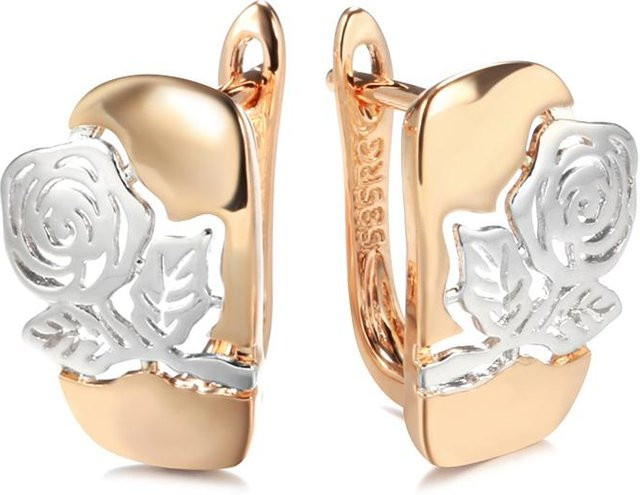 Kinel Jewelry Ohrringe, Roségold, Kupfer, Blume, Damen - Bild 1