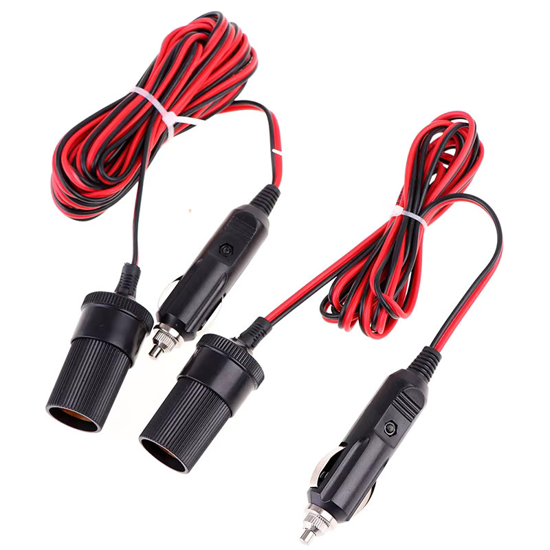12V Auto Zigarettenanzünder Verlängerungskabel mit Anzeige und Licht, 5m Länge, Schwarz - Bild 5