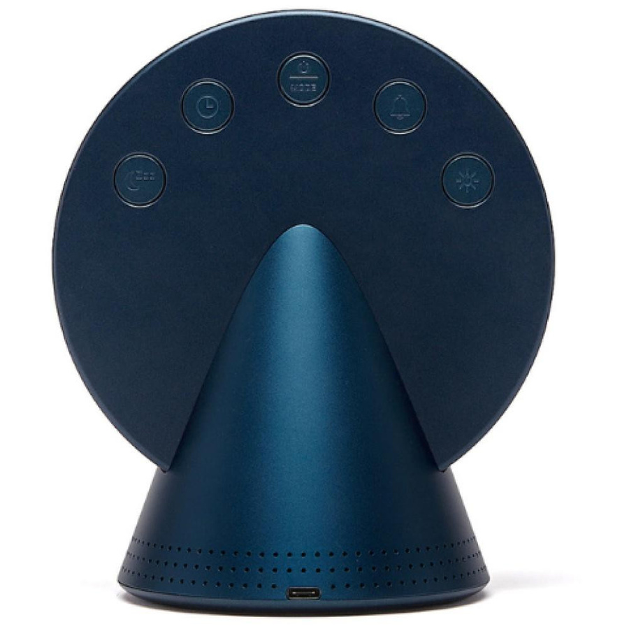 Lexon Conic Clock Tischwecker in Blau mit geometrischem Design - Bild 5