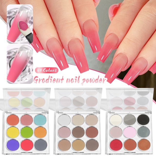 Misscheering Nagelglitter Set, 9 Teile, Chrom Pulver, Metallic, CF03 - Bild 1