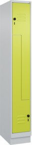 C+P Z-Spind Classic PLUS mit 2 Fächern und Sicherheits-Drehriegel, Farbe Grau/Grün, H x B x T: 195 x 30 x 50 cm - Bild 1