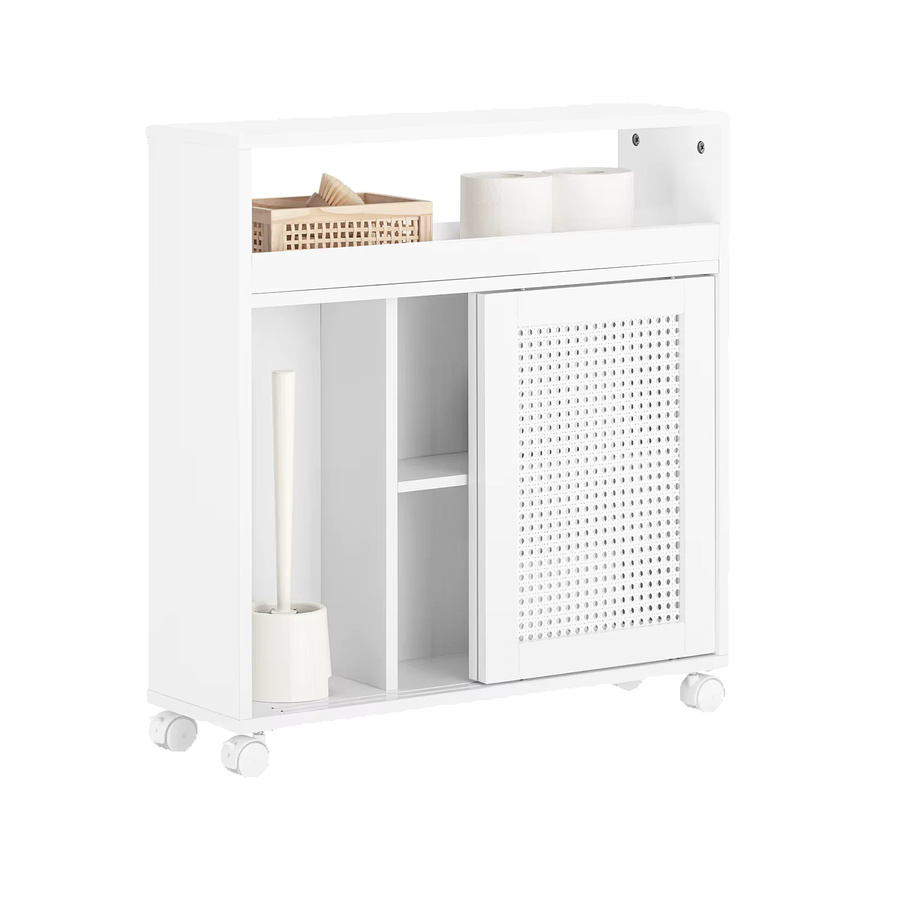 SoBuy Nischenregal BZR119-W Nischenschrank mit Rollen in Weiß, Breite: 20 cm - Bild 5
