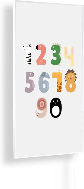 Könighaus Infrarotheizung Zahlen Kinderzimmer Edition 800 W in Weiß und Multicolour - Bild 1