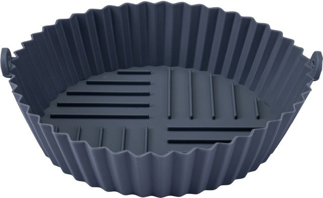 Fackelmann Silikonform für Heißluftfritteuse, rund, grau, Durchmesser: 15 cm - Bild 1