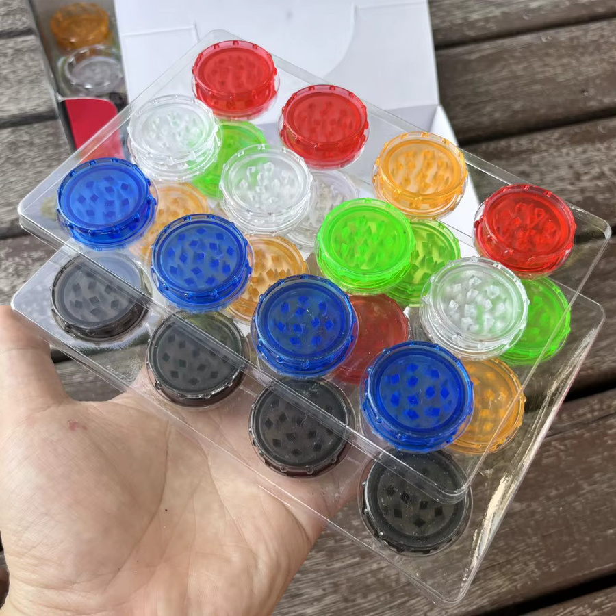 Huge Mai Mini Kunststoff Pfeffermühle Gewürzbrecher Set in gemischten Farben, 48 Stück, Durchmesser: 3 cm - Bild 3
