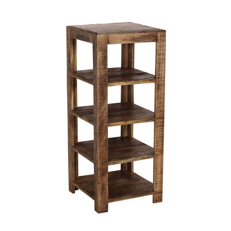 Möbilia Regal aus Holz in Natur und Beige mit 4 Fachböden, B/T/H: 44 x 26 x 105 cm - Bild 3