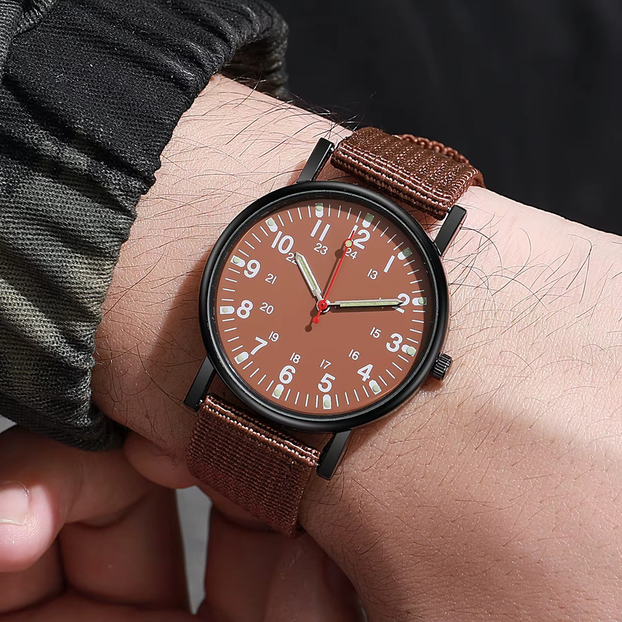yolako Armbanduhr Quarz, Textil/NATO, Schwarz, Herren - Bild 5