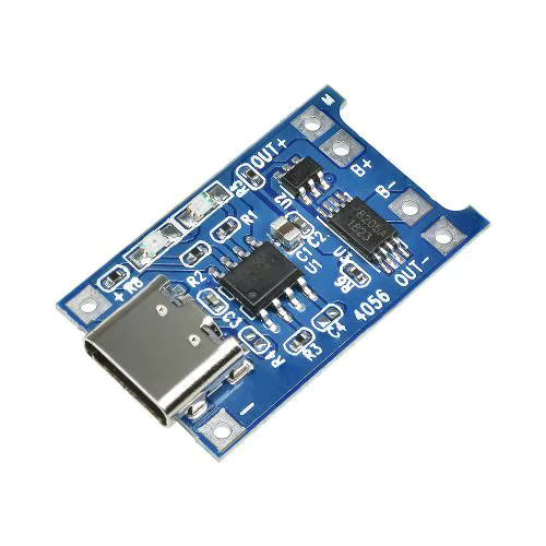 10er Set TP4056 Lithium-Batterie-Ladegerät Modul mit USB-C Anschluss und Schutzfunktion für 18650 Li-Ion Akkus in Blau - Bild 2
