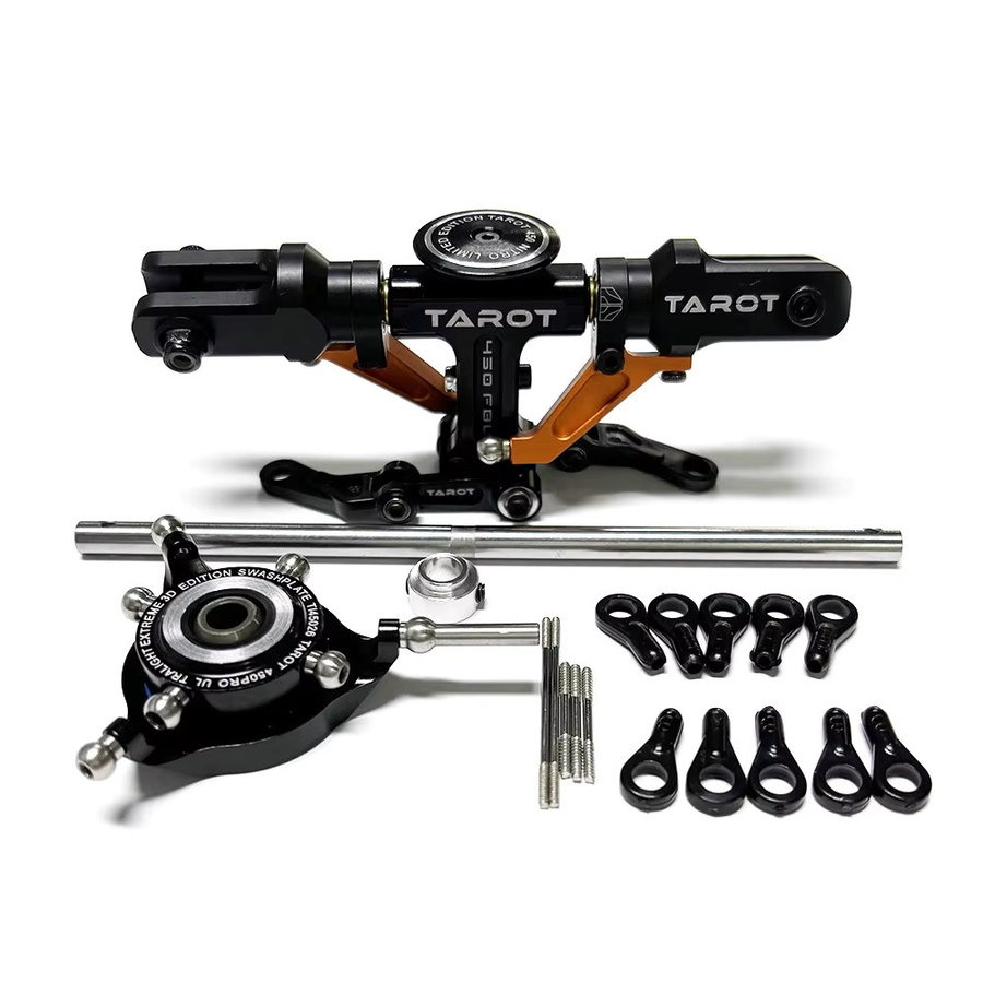 Tarot 450 FBL Hubschrauber Flybarless Split Locked Rotor Head Ersatzteil, Metall, Bunt / Mehrfarbig, Schwarz - Bild 2