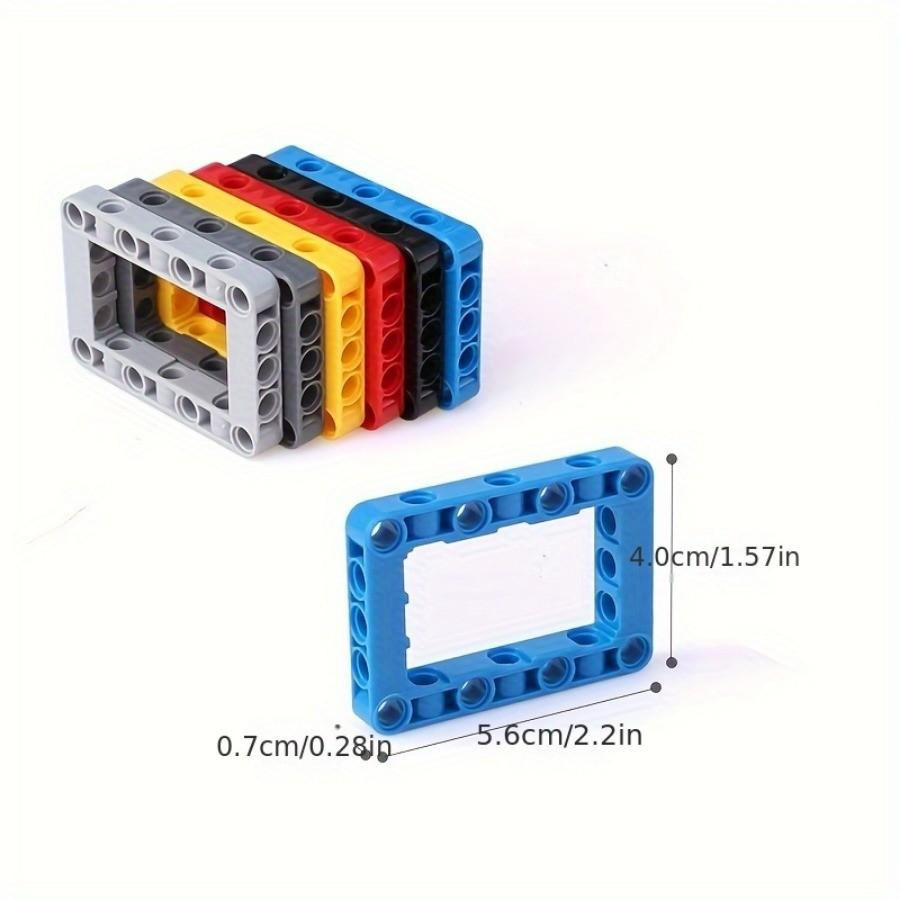 Yiran toy 64179 High-Tech 5x7 Offene Mitte Hebearm Bausteine, 5-teiliges Set, weiß - Bild 1
