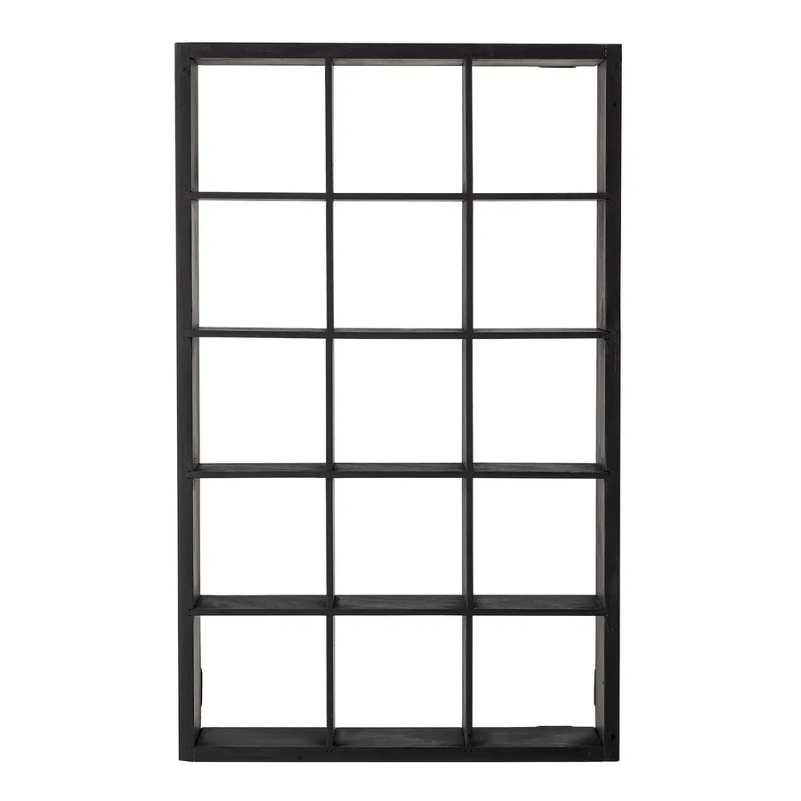 Bloomingville Wandregal Olinn aus Kiefernholz in Schwarz, B: 66 cm, H: 41 cm - Bild 1