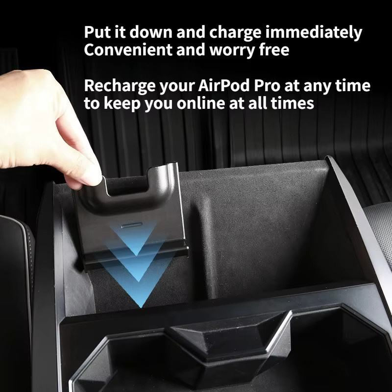 WayModGarge AirPod Pro Case mit Bluetooth Locator für Tesla Cybertruck 2024 2025 aus ABS - Bild 3