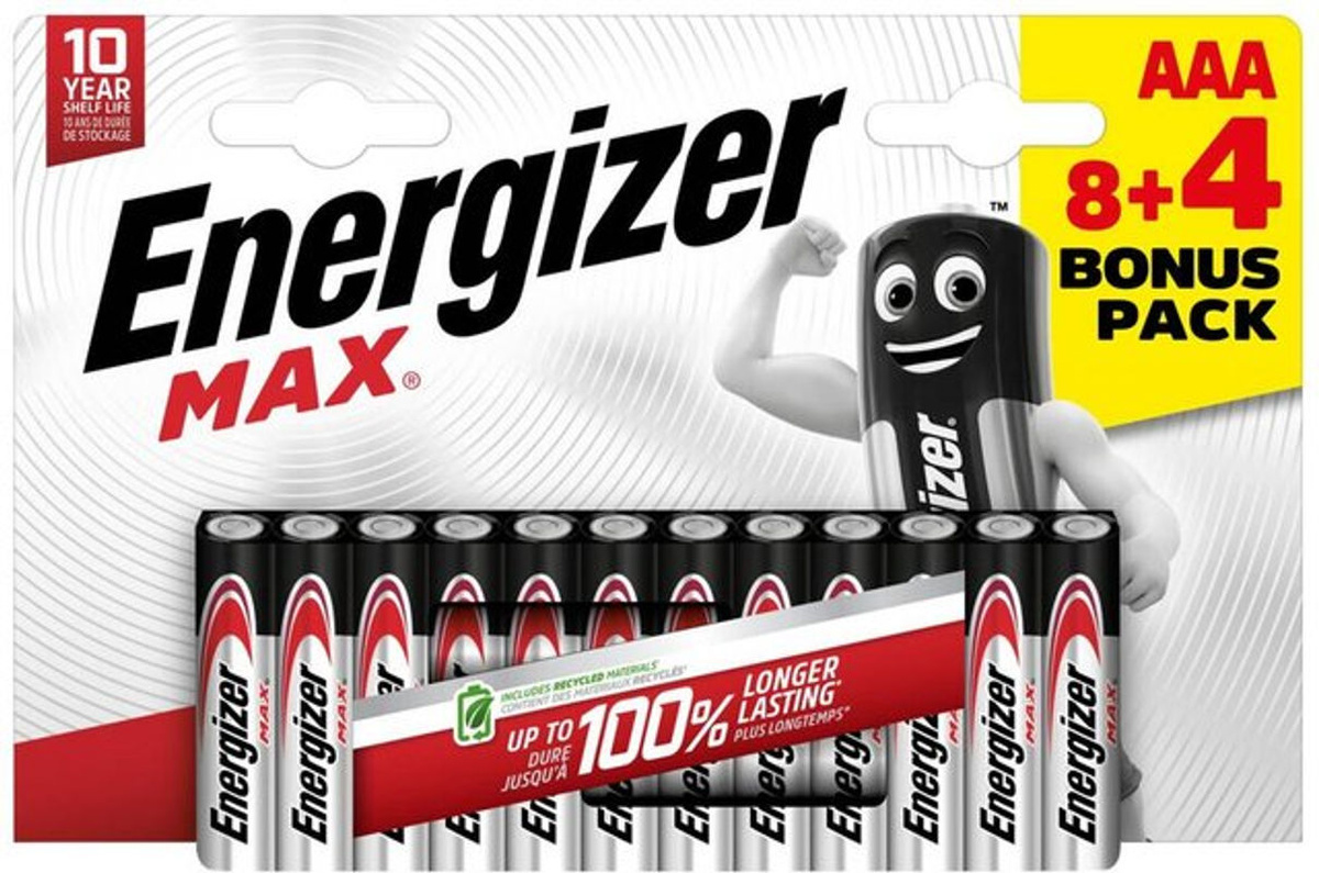 Energizer Max Micro AAA Alkali-Mangan Batterien 1.5V 12 Stück - Bild 2
