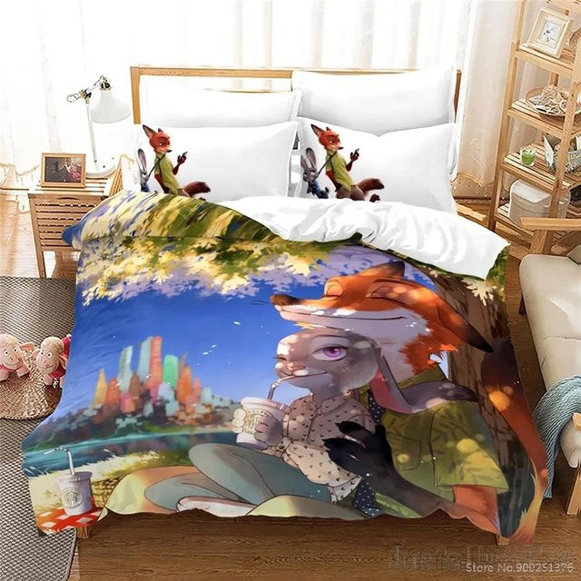 Bettwäscheset Zootopia Zootropolis mit Bettdeckenbezug und Kissenbezug für Kinder von Lodestar, Mehrfarbig, B/H: 260 x 229 cm - Bild 1