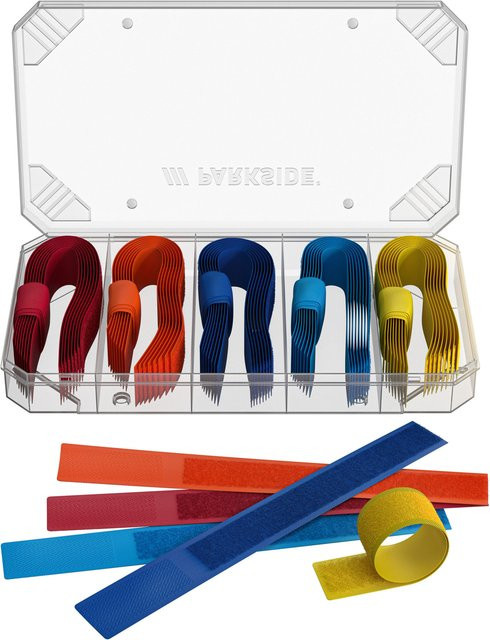 Parkside Kleinteileset Niedervolt Klett-Set in Blau und Multicolour aus Kunststoff - Bild 1