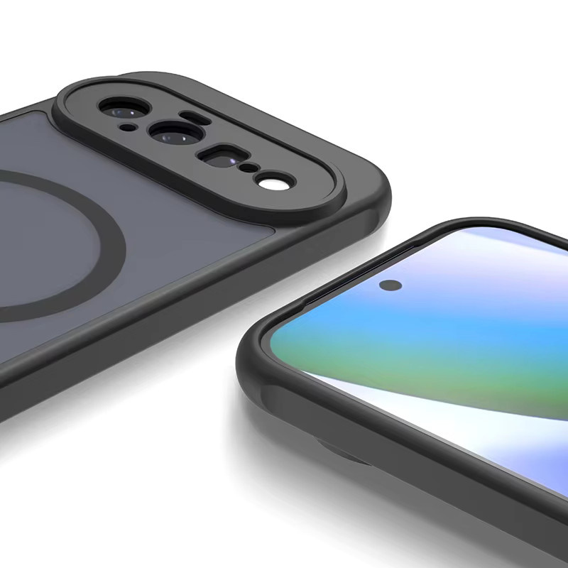 Stoßfeste Handyhülle mit kabelloser Ladefunktion für Google Pixel 11Pro XL, Pixel 9 und Pixel 10 A in Schwarz mit mattierter Oberfläche - Bild 3