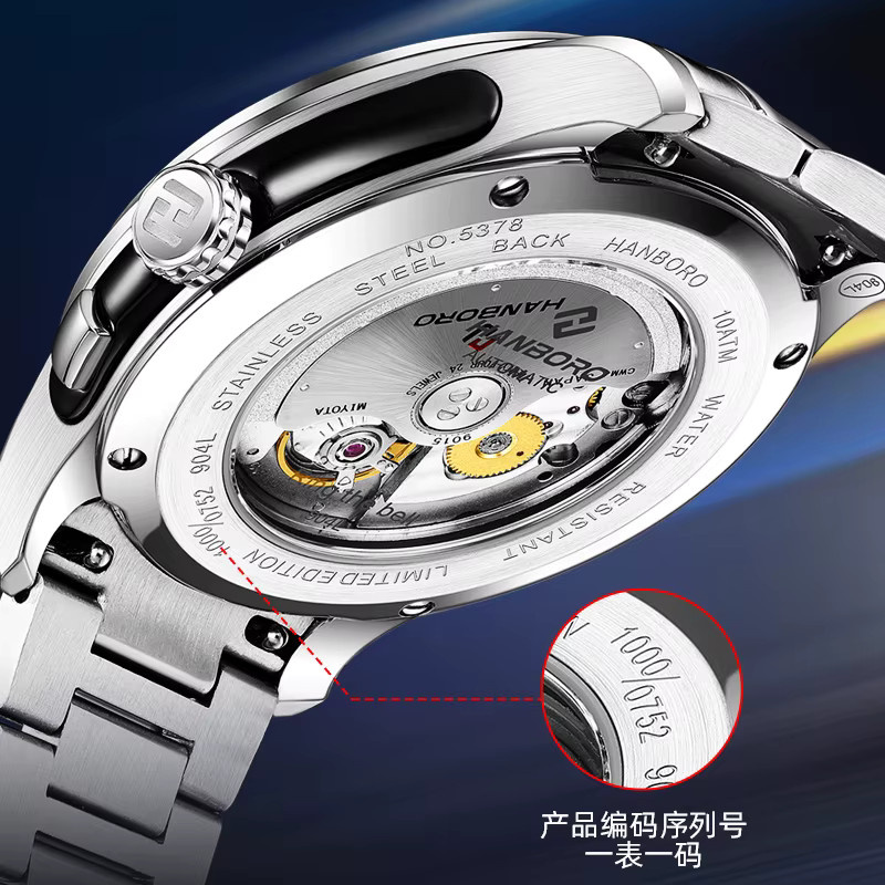 HANBORO Armbanduhr, Automatik, mechanisch, Herren - Bild 3