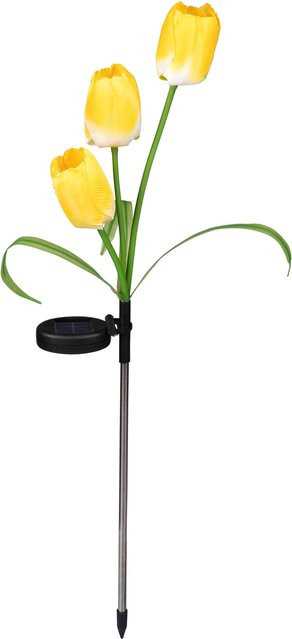 Solar-LED-Gartenstecker Tulpe von viva domo in Gelb - Bild 1