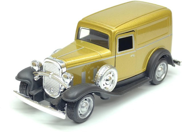 Linyi toy car Vintage Klassisches Auto, Modellauto, 1:34, Metall, beige, ab 14 Jahre - Bild 1