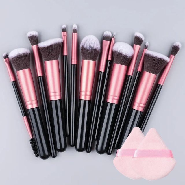RUNTOIN Make-up-Pinsel-Set, 14-16-teilig, Damen, für Gesicht und Augen - Bild 1