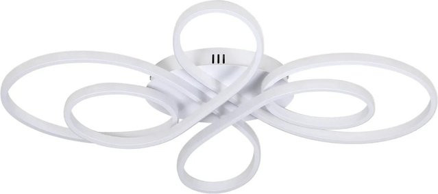 NETTLIFE LED Deckenleuchte aus Metall in Weiß, dimmbar, Durchmesser: 66 cm - Bild 1