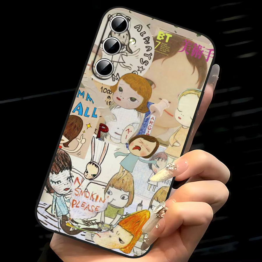 Handyhülle im Cartoon Yoshitomo Nara Design für Samsung Galaxy S21 S22 S23 S24 S25 S26 Ultra FE Plus 5G A52S Soft Cover Multicolour - Bild 6
