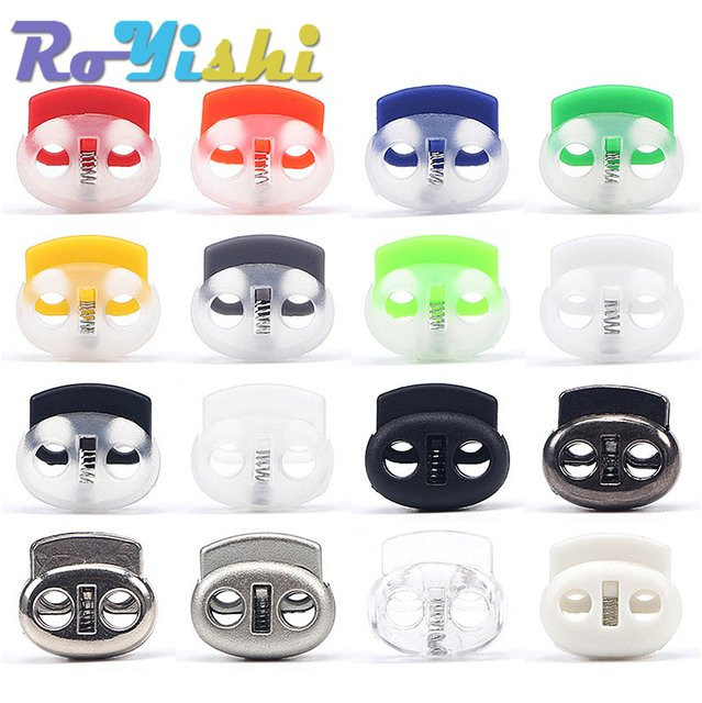 RoYishi 10er Paket Transparente Kunststoff Schnurstopper als Bead Stopper und Toggle Clip für Schnürsenkel, Sportbekleidung und DIY-Handwerk - Bild 1