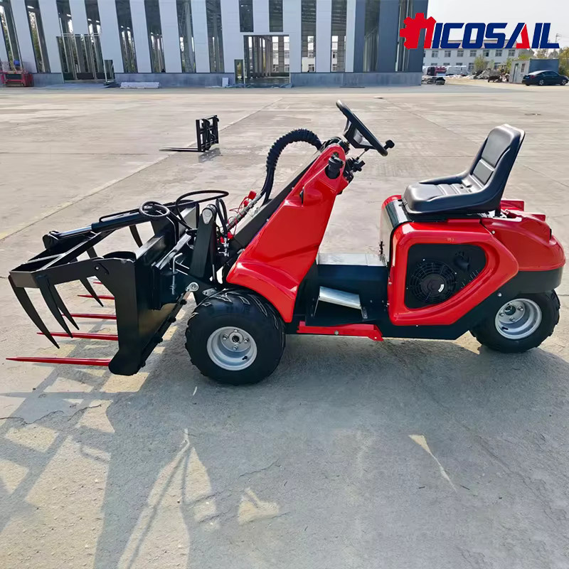 Multifunktionaler Mini-Kompaktlader mit 3 Rädern und Kernmotor in Rot von nicosail - Bild 1