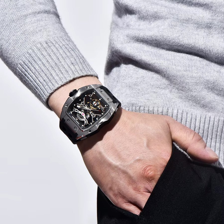PAGANI DESIGN Armbanduhr Tonneau, Automatik, Edelstahl, 42 mm, Herren - Bild 5