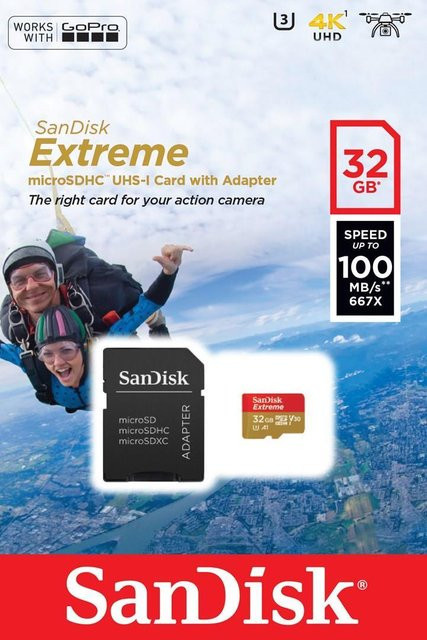 SanDisk Extreme microSDHC Speicherkarte 32GB mit SD-Adapter, UHS-I U3, V30, A1 - Bild 3