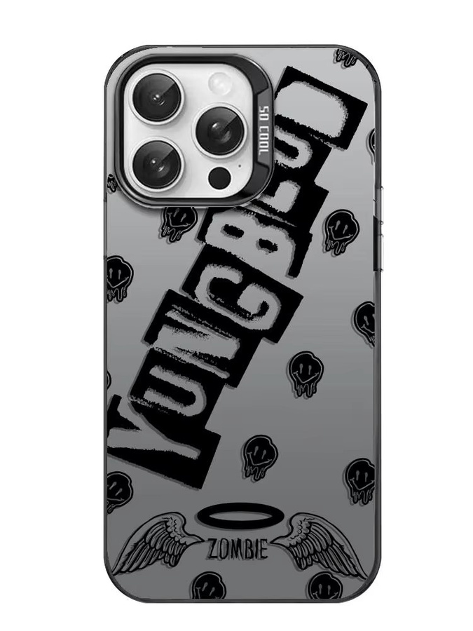 Y-YungbludS Mode Handyhülle für iPhone 17 16 15 14 13 12 11 Pro Max Air in Matte Laser Aurora, stoßfest, Multicolor und Schwarz - Bild 5