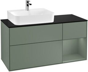 V&B Finion Waschtischunterschrank mit LED-Beleuchtung und Regalelement, Wandmontage, Breite: 120 cm - Bild 1