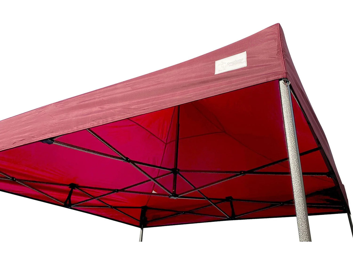 GRASEKAMP Faltpavillon Premium Line mit Seitenteilen in Bordeaux Rot, B/T: 300 x 300 cm - Bild 2