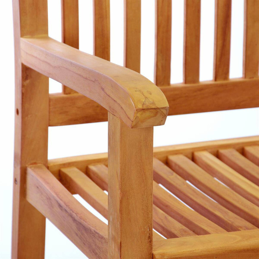 VCM 4-Sitzer Gartenbank aus behandeltem Teakholz in Braun im Landhausstil, Breite: 60 cm, Höhe: 90 cm, Länge: 180 cm - Bild 4