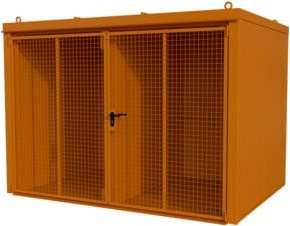 Bauer Südlohn Gasflaschen-Container GFC-B/W M5 in Gelborange lackiert - Bild 1