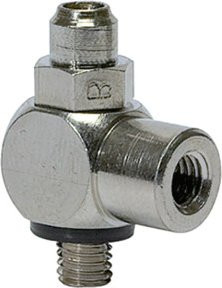 Riegler Drosselventil mit beidseitiger Drosselung aus Messing, Farbe Silber, Anschluss G 3/8 IG, G 3/8 - Bild 1