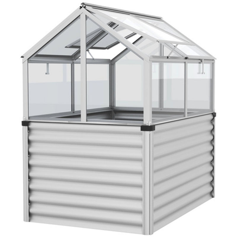 VITAVIA Hochbeet Zola aus Zincalume in Silber, B/T/H: 89 x 126,7 x 134,5 cm - Bild 2