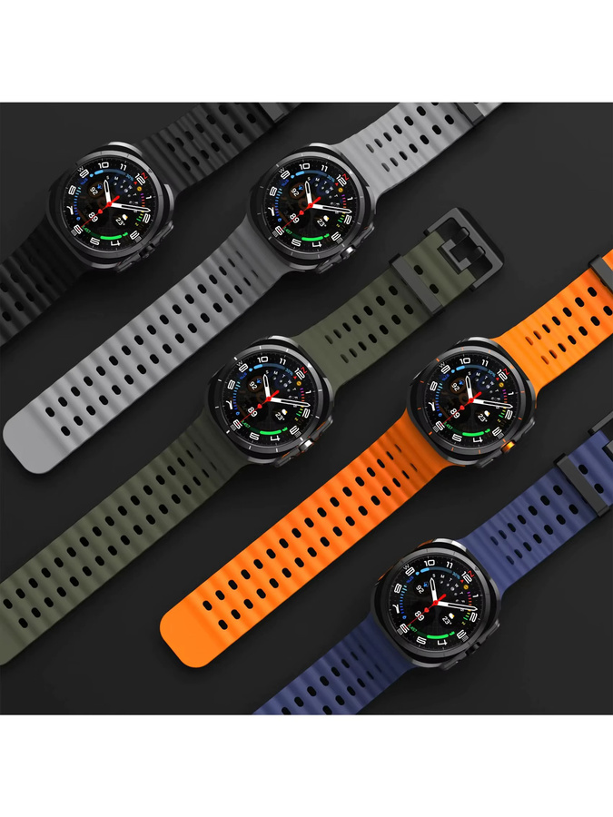 Hiyii Uhrenarmband, Gummi, Silikon, Samsung Galaxy Watch 8, 7 Ultra, Unisex - Bild 5