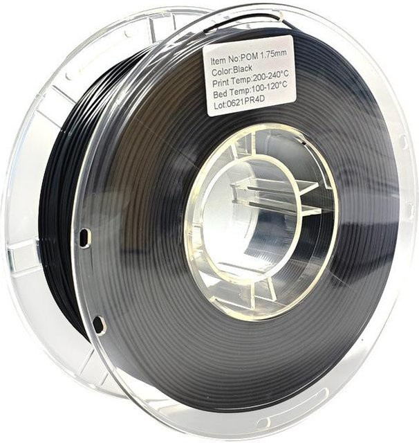 QINGLONG GOODS POM 3D-Drucker Filament für FDM, Durchmesser: 1,75 mm, Farbe: Schwarz, 1 kg - Bild 1