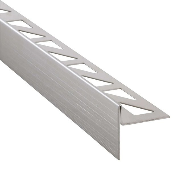 Dalsys Gefällekeil für begehbare Duschen aus Edelstahl in Silber matt, Länge: 148 cm, Höhe: 10 mm, Ausführung links - Bild 1