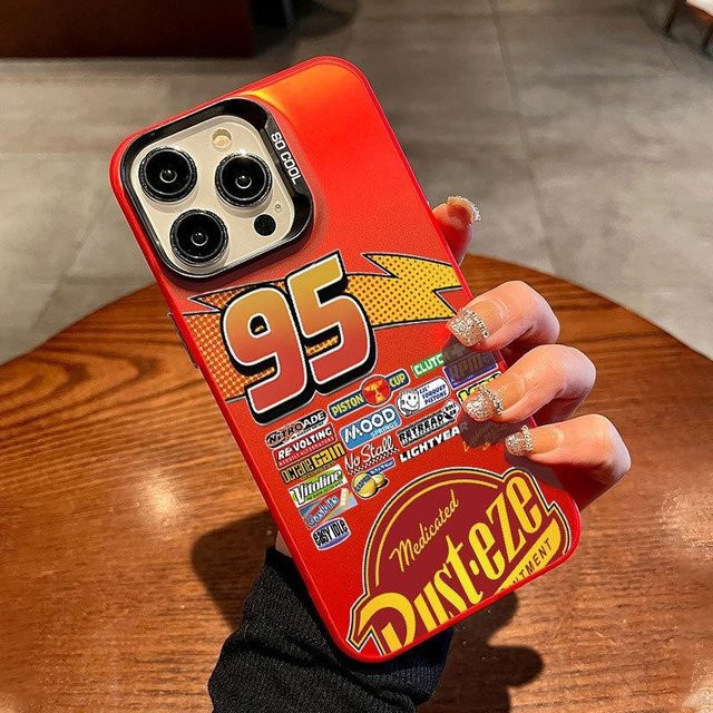 Lightning McQueen Handyhülle für Apple iPhone 16 Pro und iPhone 17 Pro in Silber - Bild 1