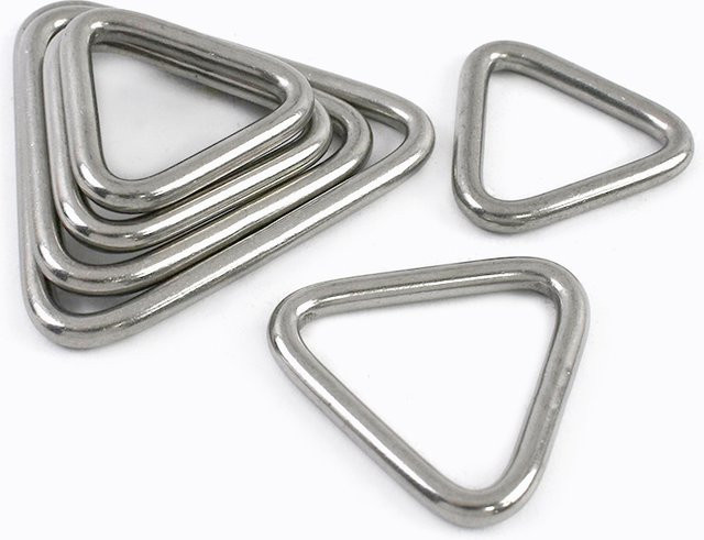 Meetee Dreieckige Metallschnallen aus Edelstahl in Silber für DIY-Zubehör, Kleidung und Hundehalsbänder, 15–40 mm - Bild 1