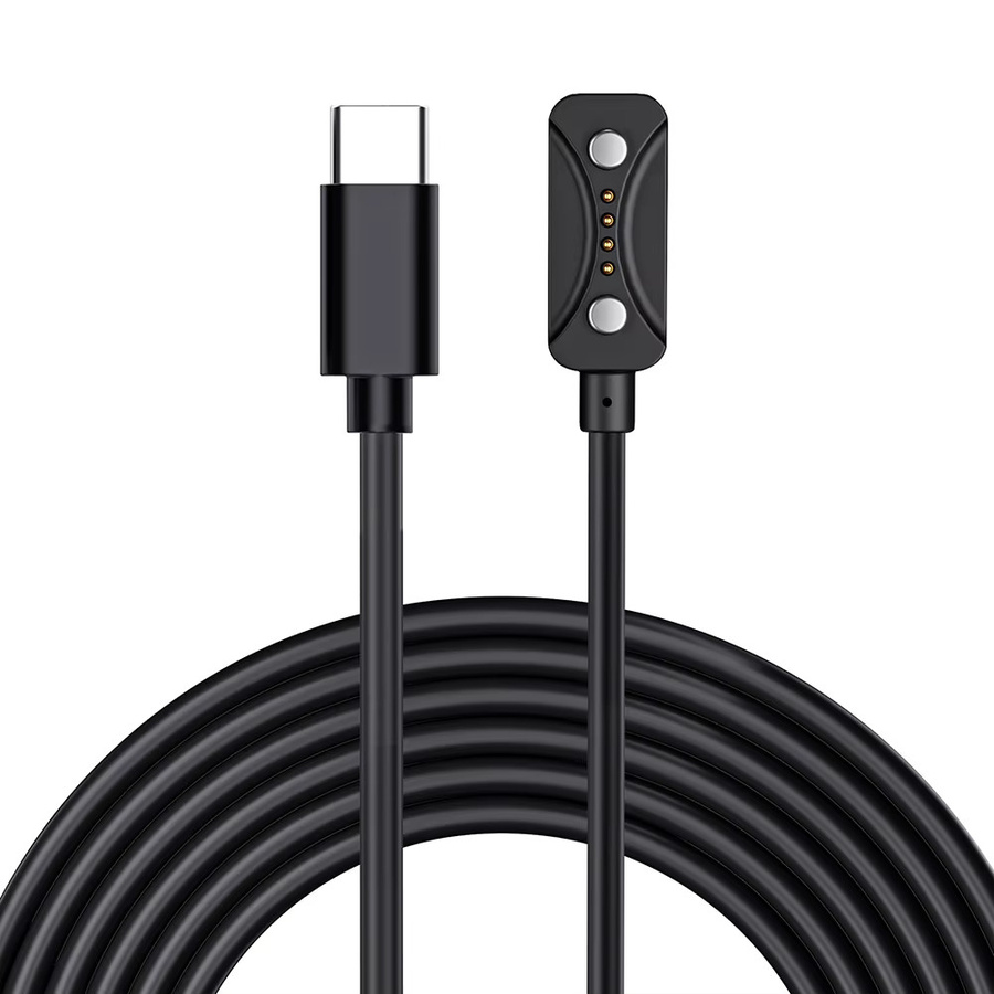 ALLOET USB-C Ladekabel Schwarz, 1m Tragbarer Stromadapter für Polar Vantage M3, Polar Vantage V3, Polar Pacer und Polar Pacer Pro - Bild 2