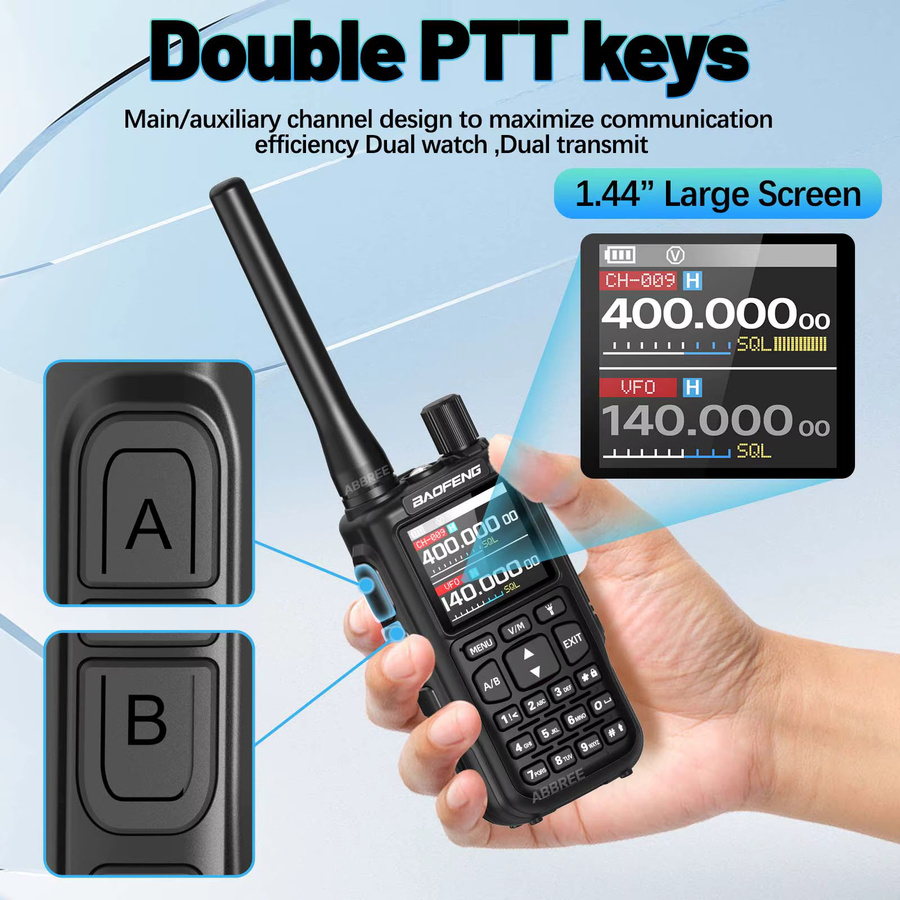Baofeng Mini 5 Zweiwege-Funkgerät mit Bluetooth-Programmierung und 2200mAh Li-Ionen-Akku in Schwarz - Bild 4