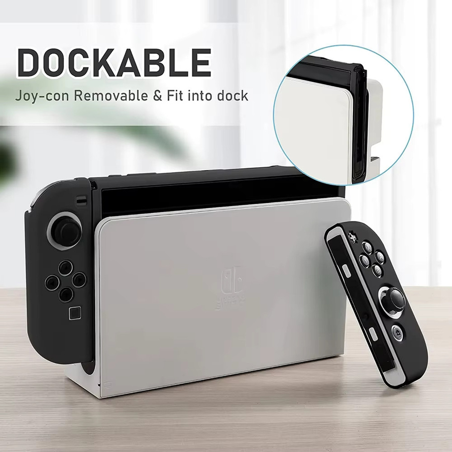 Schutzhülle für Nintendo Switch OLED mit Joycon Case in Pink und Schwarz - Bild 3