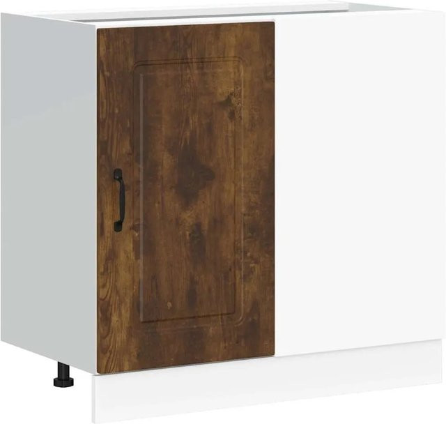 vidaXL Küchenunterschrank Kalmar in Räuchereiche, Holzwerkstoff, Braun, B/T/H: 60 x 46 x 86 cm - Bild 1