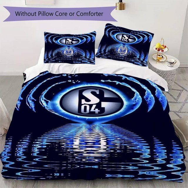 On My Love Home Schalke 04 Bettwäsche Set Blau mit Bettbezug und 2 Kissenbezügen, B/H: 240 x 220 cm - Bild 1