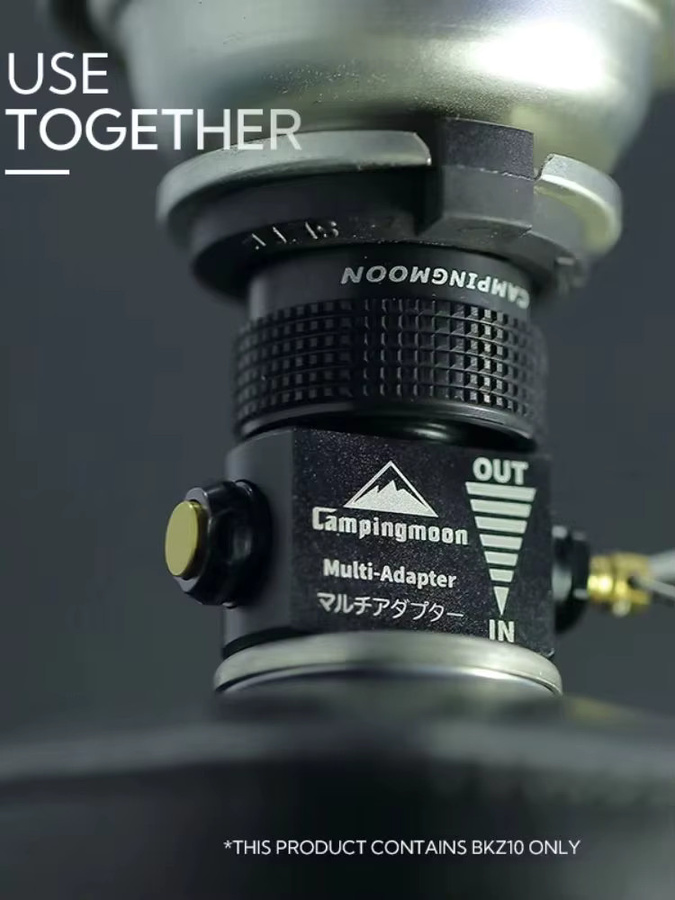 CAMPINGMOON Adapter für Alpine Flachgastank zu Kartuschenofen, Gas-Tankkonverter für Camping und Outdoor, Schwarz - Bild 5
